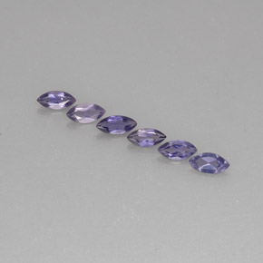 1.35 ct Blue Iolite Gemstone, Iolite Gem in Marquise Facet Shape for Sale.