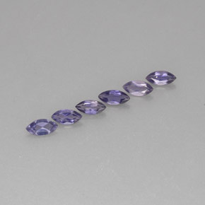 1.35 ct Blue Iolite Stone, Natural Iolite in Marquise Facet Shape for Sale