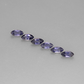 1.32 ct Blue Iolite Gemstone, Iolite Gem in Marquise Facet Shape for Sale.