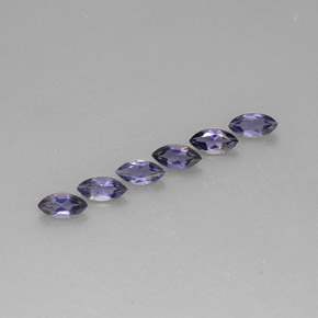 1.32 ct Blue Iolite Stone, Natural Iolite in Marquise Facet Shape for Sale