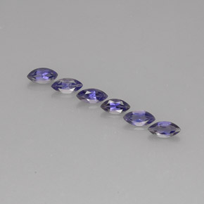 1.18 ct Blue Iolite Gemstone, Iolite Gem in Marquise Facet Shape for Sale.