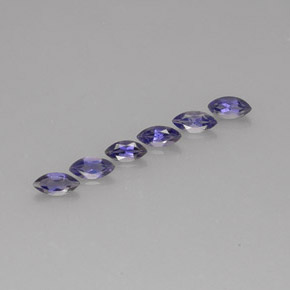 1.18 ct Blue Iolite Stone, Natural Iolite in Marquise Facet Shape for Sale