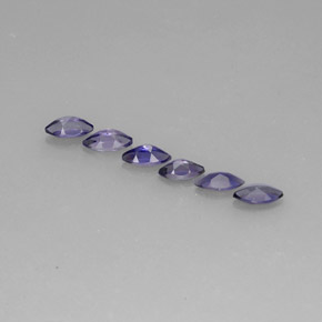 Iolite Gemstone in 6 x 3 mm (calibrated) Size for Sale, Iolite Stone in Violet Blue Color