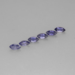 1.34 ct Blue Iolite Stone, Natural Iolite in Marquise Facet Shape for Sale