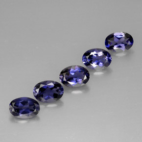 2.94 ct Blue Iolite Stone, Natural Iolite in Oval Facet Shape for Sale