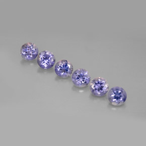1.42 ct Violet Iolite Gemstone, Iolite Gem in Round Facet Shape for Sale.