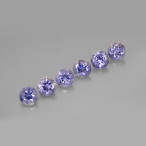 1.42 ct Violet Iolite Stone, Natural Iolite in Round Facet Shape for Sale