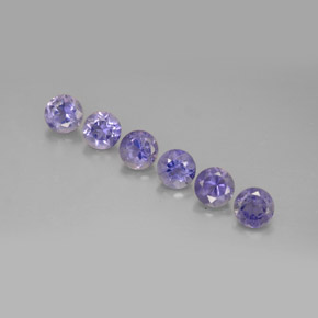 1.40 ct Blue Iolite Gemstone, Iolite Gem in Round Facet Shape for Sale.