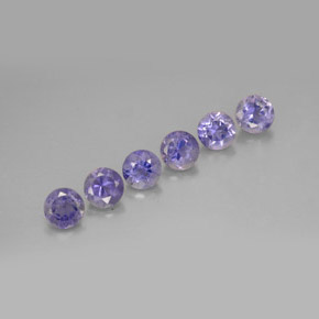 1.40 ct Blue Iolite Stone, Natural Iolite in Round Facet Shape for Sale