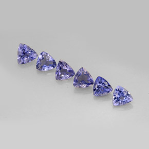 1.23 ct Blue Iolite Gemstone, Iolite Gem in Trillion Facet Shape for Sale.