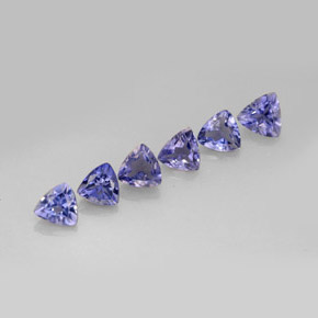 1.23 ct Blue Iolite Stone, Natural Iolite in Trillion Facet Shape for Sale