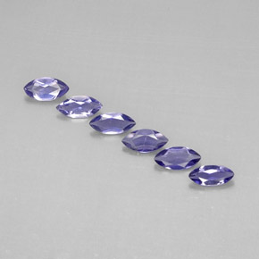 0.94 ct Blue Iolite Gemstone, Iolite Gem in Marquise Facet Shape for Sale.