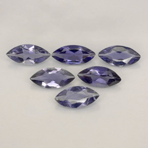0.85 ct Blue Iolite Stone, Natural Iolite in Marquise Facet Shape for Sale