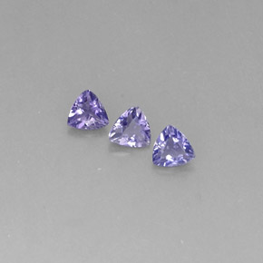 0.51 ct Violet Iolite Gemstone, Iolite Gem in Trillion Facet Shape for Sale.