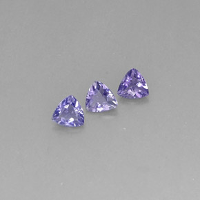 0.51 ct Violet Iolite Stone, Natural Iolite in Trillion Facet Shape for Sale