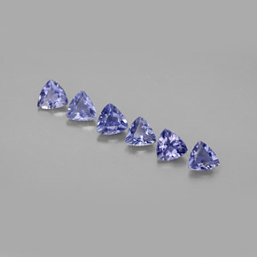 0.91 ct Blue Iolite Gemstone, Iolite Gem in Trillion Facet Shape for Sale.