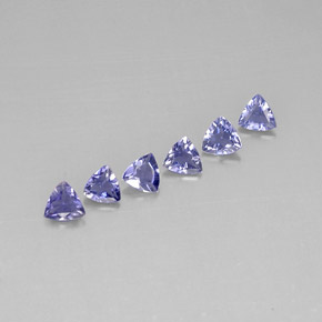 0.96 ct Blue Iolite Gemstone, Iolite Gem in Trillion Facet Shape for Sale.