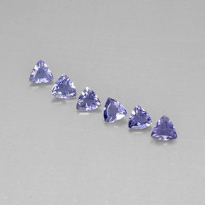 0.96 ct Blue Iolite Stone, Natural Iolite in Trillion Facet Shape for Sale