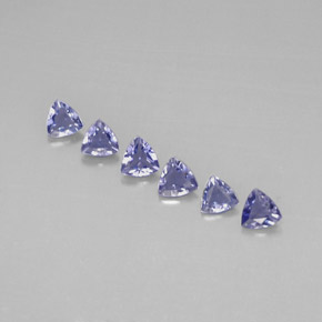 0.96 ct Blue Iolite Gemstone, Iolite Gem in Trillion Facet Shape for Sale.