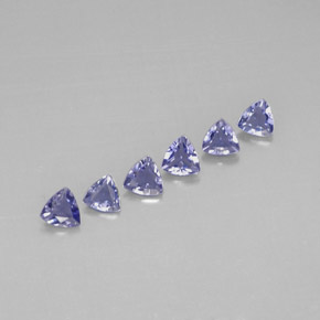 0.96 ct Blue Iolite Stone, Natural Iolite in Trillion Facet Shape for Sale