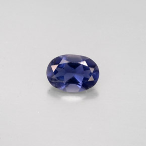 0.67 ct Blue Iolite Gemstone, Iolite Gem in Oval Facet Shape for Sale.