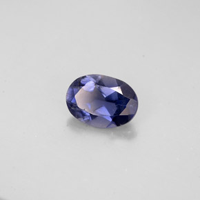 0.67 ct Blue Iolite Stone, Natural Iolite in Oval Facet Shape for Sale