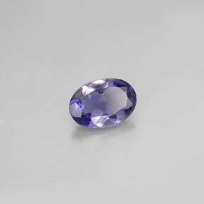 0.56 ct Violet Iolite Stone, Natural Iolite in Oval Facet Shape for Sale
