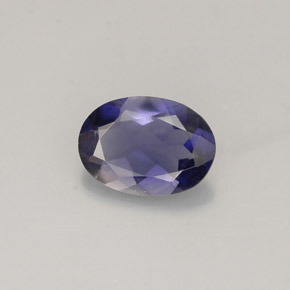 0.56 ct Violet Iolite Stone, Natural Iolite in Oval Facet Shape for Sale