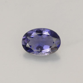 0.59 ct Violet Iolite Gemstone, Iolite Gem in Oval Facet Shape for Sale.