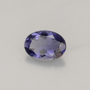 0.59 ct Violet Iolite Stone, Natural Iolite in Oval Facet Shape for Sale
