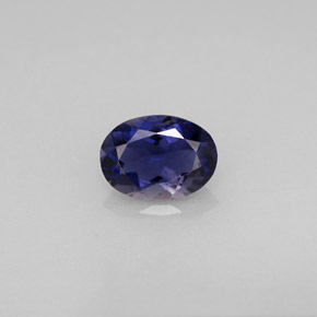 0.63 ct Blue Iolite Gemstone, Iolite Gem in Oval Facet Shape for Sale.