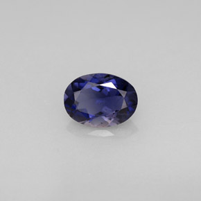 0.63 ct Blue Iolite Stone, Natural Iolite in Oval Facet Shape for Sale