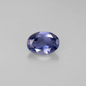0.57 ct Violet Iolite Gemstone, Iolite Gem in Oval Facet Shape for Sale.
