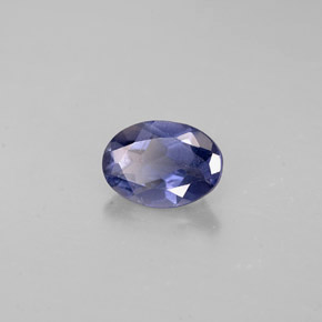 0.57 ct Violet Iolite Stone, Natural Iolite in Oval Facet Shape for Sale