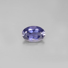 0.60 ct Violet Iolite Gemstone, Iolite Gem in Oval Facet Shape for Sale.