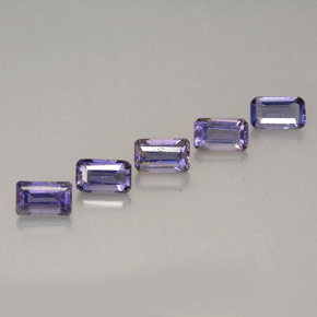 1.34 ctw Violet Iolite Stones, Natural Iolite in Octagon Step Cut Shape for Sale