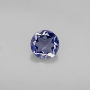 0.39 ct Blue Iolite Gemstone, Iolite Gem in Round Facet Shape for Sale.