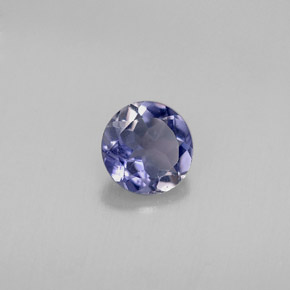 0.39 ct Blue Iolite Stone, Natural Iolite in Round Facet Shape for Sale