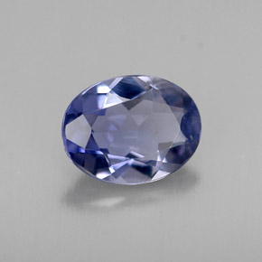 0.83 ct Blue Iolite Stone, Natural Iolite in Oval Facet Shape for Sale