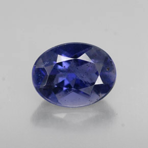 1.23 ct Blue Iolite Gemstone, Iolite Gem in Oval Facet Shape for Sale.