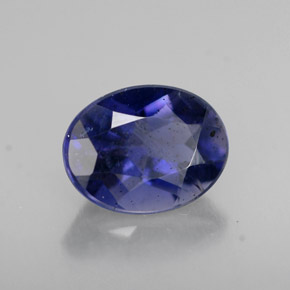 1.23 ct Blue Iolite Stone, Natural Iolite in Oval Facet Shape for Sale