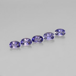 3.48 ct Violet Iolite Gemstone, Iolite Gem in Oval Facet Shape for Sale.