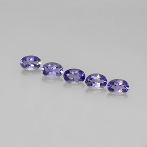 3.48 ct Violet Iolite Stone, Natural Iolite in Oval Facet Shape for Sale