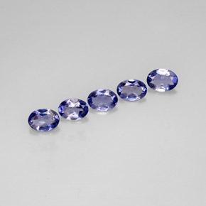 3.01 ct Blue Iolite Gemstone, Iolite Gem in Oval Facet Shape for Sale.
