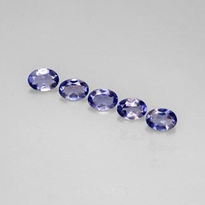 3.01 ct Blue Iolite Stone, Natural Iolite in Oval Facet Shape for Sale