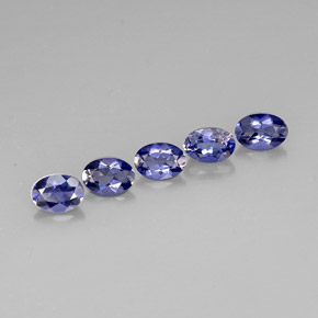 3.66 ct Blue Iolite Gemstone, Iolite Gem in Oval Facet Shape for Sale.