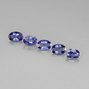 3.66 ct Blue Iolite Stone, Natural Iolite in Oval Facet Shape for Sale
