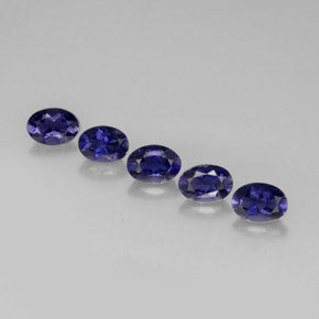 3.56 ct Blue Iolite Gemstone, Iolite Gem in Oval Facet Shape for Sale.