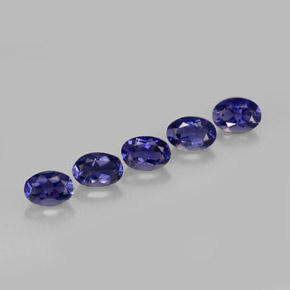3.56 ct Blue Iolite Stone, Natural Iolite in Oval Facet Shape for Sale