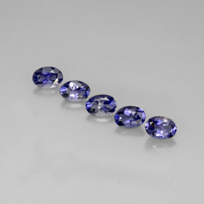 3.51 ct Blue Iolite Gemstone, Iolite Gem in Oval Facet Shape for Sale.